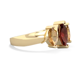 Garnet Three Peeks 14K Yellow Gold ring R2433