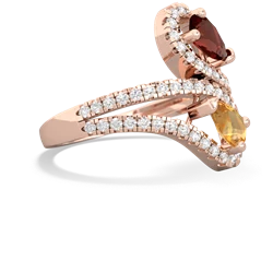 Garnet Diamond Dazzler 14K Rose Gold ring R3000