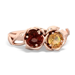 Garnet Rose Garden 14K Rose Gold ring R5510