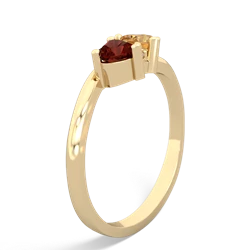 Garnet Sweethearts 14K Yellow Gold ring R5260