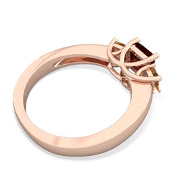 Garnet Three Stone Trellis 14K Rose Gold ring R4015