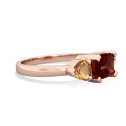 Garnet Three Stone 14K Rose Gold ring R5235