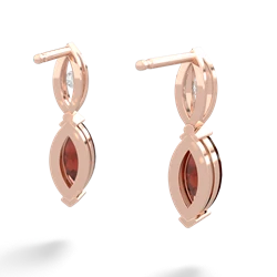 Garnet Marquise Drop 14K Rose Gold earrings E5333