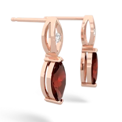 Garnet Marquise Drop 14K Rose Gold earrings E5333