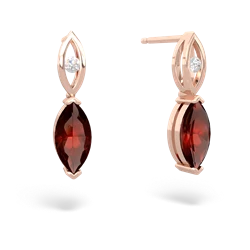 Garnet Marquise Drop 14K Rose Gold earrings E5333