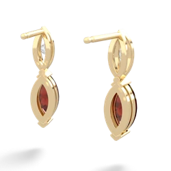 Garnet Marquise Drop 14K Yellow Gold earrings E5333