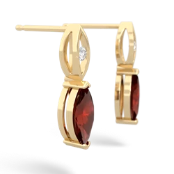 Garnet Marquise Drop 14K Yellow Gold earrings E5333