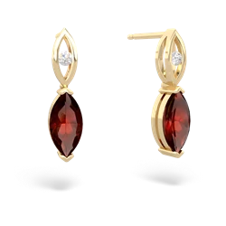 Garnet Marquise Drop 14K Yellow Gold earrings E5333