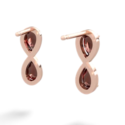 Garnet Infinity 14K Rose Gold earrings E5050