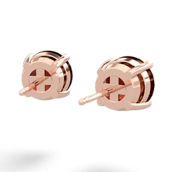 Garnet 8Mm Round Stud 14K Rose Gold earrings E1788