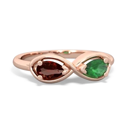 Garnet Infinity 14K Rose Gold ring R5050