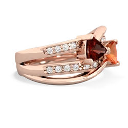 Garnet Bowtie 14K Rose Gold ring R2360