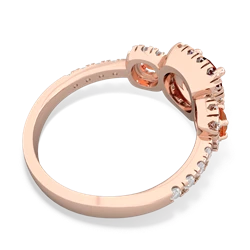 Garnet Regal Halo 14K Rose Gold ring R5350