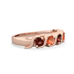 Garnet Anniversary Band 14K Rose Gold ring R2089