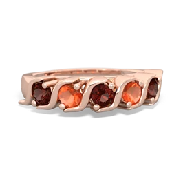 Garnet Anniversary Band 14K Rose Gold ring R2089