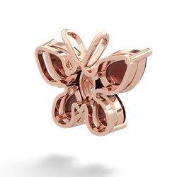 Garnet Butterfly 14K Rose Gold pendant P2215