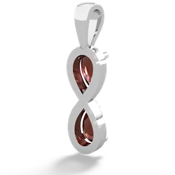 Garnet Infinity 14K White Gold pendant P5050