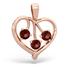 Tanzanite Glowing Heart 14K Rose Gold pendant P2233