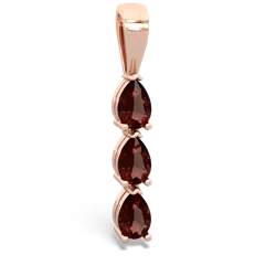 Garnet Dew Drops 14K Rose Gold pendant P2251