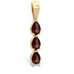 Garnet Dew Drops 14K Yellow Gold pendant P2251