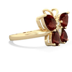 Garnet Butterfly 14K Yellow Gold ring R2215