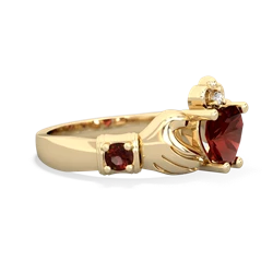 Pink Tourmaline Claddagh Keepsake 14K Yellow Gold ring R5245