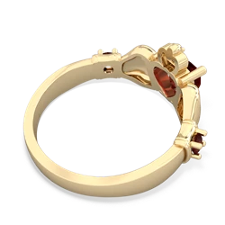 Opal Claddagh Keepsake 14K Yellow Gold ring R5245