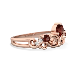 Garnet Crown Keepsake 14K Rose Gold ring R5740