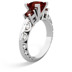 Lab Emerald Eternal Embrace Engagement 14K White Gold ring C2001