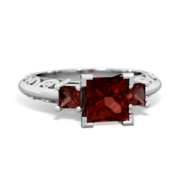 Lab Ruby Eternal Embrace Engagement 14K White Gold ring C2001