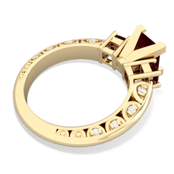Aquamarine Eternal Embrace Engagement 14K Yellow Gold ring C2001