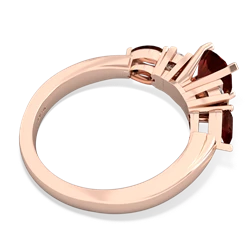 Peridot 6Mm Round Eternal Embrace Engagement 14K Rose Gold ring R2005