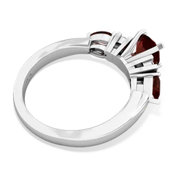 Ruby 6Mm Round Eternal Embrace Engagement 14K White Gold ring R2005