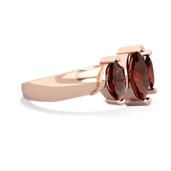 Lab Pink Sapphire Three Peeks 14K Rose Gold ring R2433