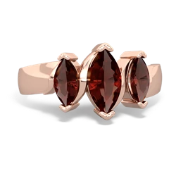 Lab Pink Sapphire Three Peeks 14K Rose Gold ring R2433