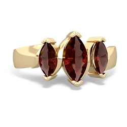 Ruby Three Peeks 14K Yellow Gold ring R2433