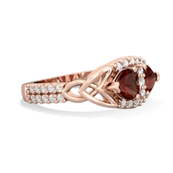 Garnet Sparkling Celtic Knot 14K Rose Gold ring R2645