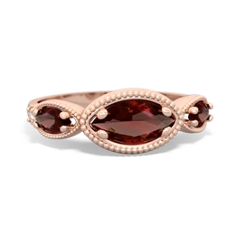 Ruby Milgrain Marquise 14K Rose Gold ring R5700