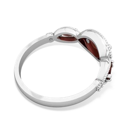 Ruby Milgrain Marquise 14K White Gold ring R5700