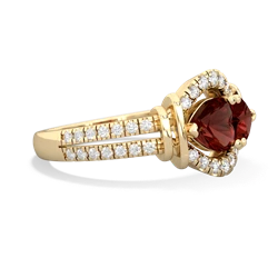 Garnet Art-Deco Keepsake 14K Yellow Gold ring R5630