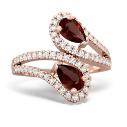 Garnet Diamond Dazzler 14K Rose Gold ring R3000