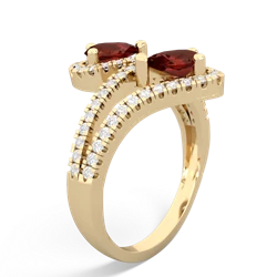 Garnet Diamond Dazzler 14K Yellow Gold ring R3000