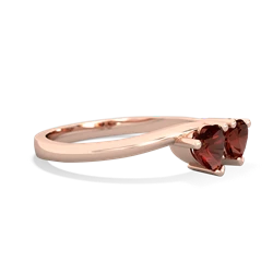 Garnet Sweethearts 14K Rose Gold ring R5260