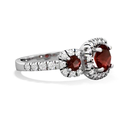 Fire Opal Regal Halo 14K White Gold ring R5350