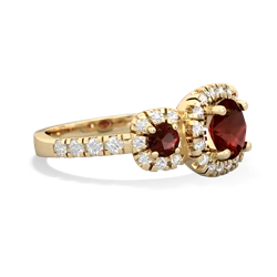 Fire Opal Regal Halo 14K Yellow Gold ring R5350