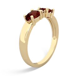 Garnet Pear Bowtie 14K Yellow Gold ring R0865