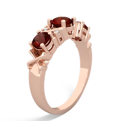 Ruby Hugs And Kisses 14K Rose Gold ring R5016