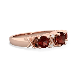 Lab Pink Sapphire Hugs And Kisses 14K Rose Gold ring R5016