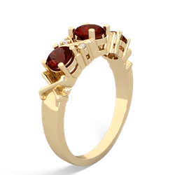 Lab Ruby Hugs And Kisses 14K Yellow Gold ring R5016