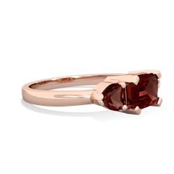 White Topaz Three Stone 14K Rose Gold ring R5235